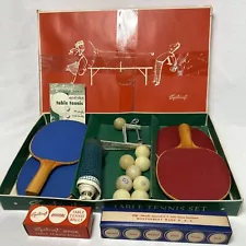 Vintage 1950’s Sportcraft Official Table Tennis Ping Pong Set Model 624 w/ Box