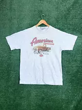 Vintage 90s Americana Tradition T Shirt Mens Large White Classic Truck Retro