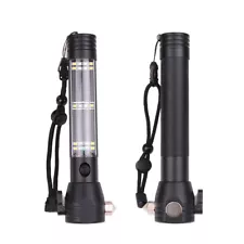 Solar Power LED Flashlight 9in1 Multi-functional Safety Hammer Torch Light