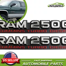 2X For Ram 2500 Cummins Turbo Diesel Emblem Nameplate Badge 94 -98 Sticker Decal