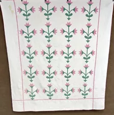 Sizzling Hot Summer Sale! c1930s PA Pink Carolina Lily QUILT Vintage 5 Days Only