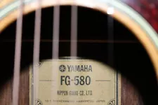 Yamaha FG-580 Japanese Handcrafted Acoustic Guitar