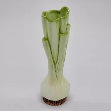 Les Vegetables for Seymour Mann Green Onion Bud Vase Hand Painted