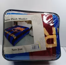 Super Plush Blanket Twin Size Barcelona Soccer New