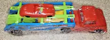 Vintage Irwin Toys 15" Plastic Car Hauler with 3 Cars Still in Original Wrap USA