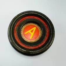 Vintage Letter A Metal Arcade Shuffleboard Bowling Puck American Cabinet Company