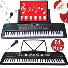 61 Key Electronic Keyboard Piano with Music Stand & Microphone For Kids/Adult US