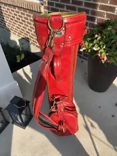 Vintage Miller Leather Golf Bag Red Clean Great Condition