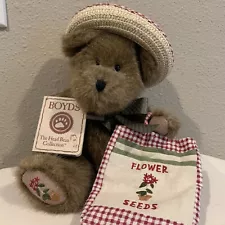 Boyds Bears Mary Alice Weedsalot Best Dressed Bear Flower Seeds W Tags