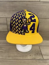 Los Angeles Lakers NBA Kobe Bryant #24 Bear Adjustable Snapback Hat Yellow. New!