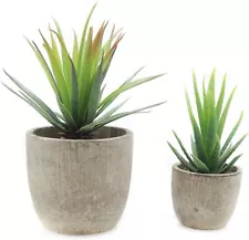 Velener Mini Aloe Vera Artificial Plants Set of 2 Green One Size