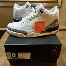 Jordan 3 Retro White Cement '88 Dunk Contest (2013) 580775-160 Size 8 W Receipt