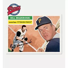 2021 TOPPS TBT 1956 TOPPS BASEBALL SET 5 CARD PIRATES BILL MAZEROSKI #15