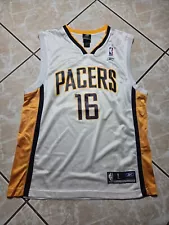 Reebok Indiana Pacers Peja Stojakovic #16 White Basketball Jersey Men's Large