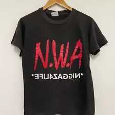 Vintage 90s NWA “Niggaz For Life 1991 Rap T-Shirt / Hip Hop / Rap Tee / OG Spell