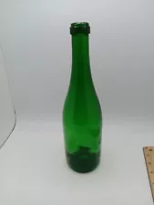 Vintage Emerald Green Burgundy Empty Wine Bottle