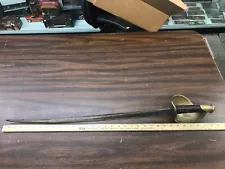 civil war naval cutlass sword 1862 Ames Massachusetts no scabbard