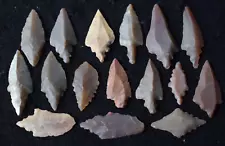 16 common, mixed Sahara Mesolithic projectile points/tools