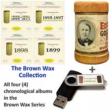 1888-1899 BROWN WAX CYLINDER SET (4 albums) - in an EDISON carton - a great gift