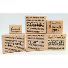 Lot of 6 Stamps Friendship Cherish Thanks Forever Friend Celebrate Stampin Up