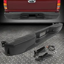 FOR 99-07 CHEVY SILVERADO GMC SIERRA 1500 2500 BLACK REAR STEP BUMPER ASSEMBLY