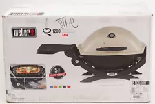 Weber Q1200 Outdoor Liquid Propane BBQ Barbecue Grill Titanium