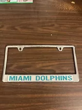 miami dolphins metal License Plate Frame sale Helps TunneltoTowers.org Mirrored