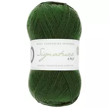 West Yorkshire Spinners Signature 4 Ply Yarn Wool 100g - Evergreen (1235)