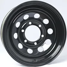 15" Inch 6 Lug Black Mod Trailer Wheel Rim 15655BM