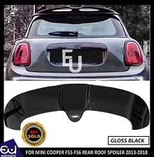 FOR MINI COOPER F55 F56 JCW GLOSS BLACK REAR TRUNK SPOILER ROOF WING 2013-2018