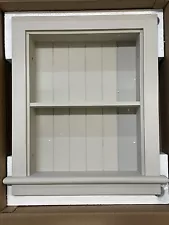 14x18 Light Gray Aiden Wall Niche with beadboard back - SAVE $$$ ON IMPERFECT!