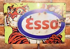 Retro Patina Style 12"x8" ESSO Gasoline Advertising sign