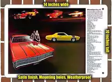 Metal Sign - 1971 Plymouth Sport Fury GT and GTX- 10x14 inches