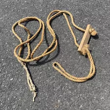 British Army Surplus 10mm Hemp Guy Rope for Canvas Tent, Wooden Adjuster Block