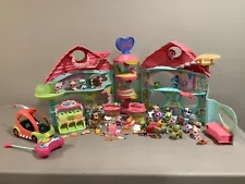 LPS Littlest Pet Shop Biggest House Foldable Playset W Treat Center Pets Pieces