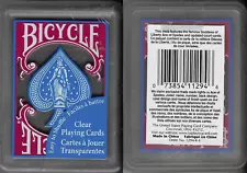 Bicycle Clear Plastic Red International Edition Playing Cards - Sold Out- SEALED