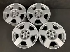 (4) Nissan Frontier Xterra Silver Wheels Rims + Caps 16" TPMS bonus Hol. 62452