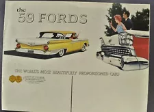 1959 Ford Catalog Fairlane Skyliner Sunliner Wagon Custom 300 Excellent Original