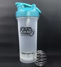 Keto Chow Blender Bottle Teal 28 oz. Used EUC