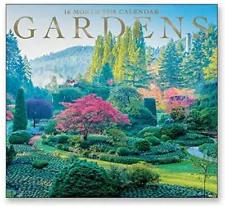 16 Month Wall Calendar 2018 - Gardens