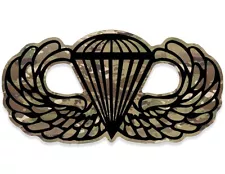 3x5 inch CAMO Army Airborne BASIC Jump Wings Sticker (Parachutist Logo) Army Lic