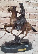 RARE FREDERIC REMINGTON TROOPER OF THE PLAINS BRONZE STATUE FIGURE