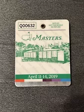 2019 MASTERS BADGE-( LOW NUMBERED) TIGER WOODS WIN