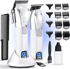 Fagaci Professional Cordless Hair Clippers & Trimmers Set for Men Turbo Powered