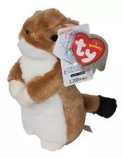 Ty Okojo Japan Exclusive Beanie Baby Glory Family Stoat Weasel 7" Brown NEW MWMT