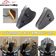 For Yamaha YZF R1/R1S/R1M LED Amber Turn Signal Mirror Block Off Plate 2015-2019 (For: 2015 Yamaha)