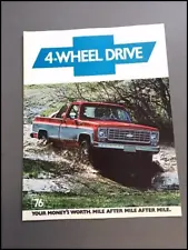 1976 Chevrolet Blazer Suburban Pickup Truck 4wd Vintage Sales Brochure Catalog