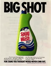 Big Shot Spray n Wash "For Stains You Thought Would Never Come Out." Advert