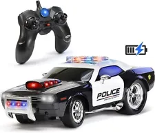 KidiRace Remote Control Police Car Toy with Lights and Sirens for Boys - Recharg