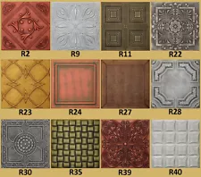 Antique Decorative Texture Ceiling Tiles Glue UP - 20x20 Different Colors SALE